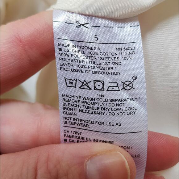 Janie and Jack Cream and Sugar Floral Toile Bow Dress - Picture 7 of 8